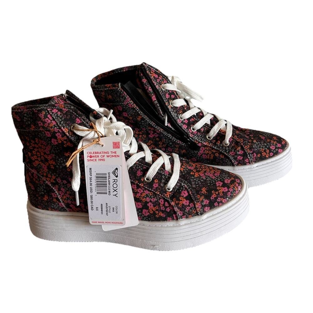 NEW ROXY Surfstride Sheliahh 2.0 MId-Rise Women's 10 Cushy Memory Foam Sneakers